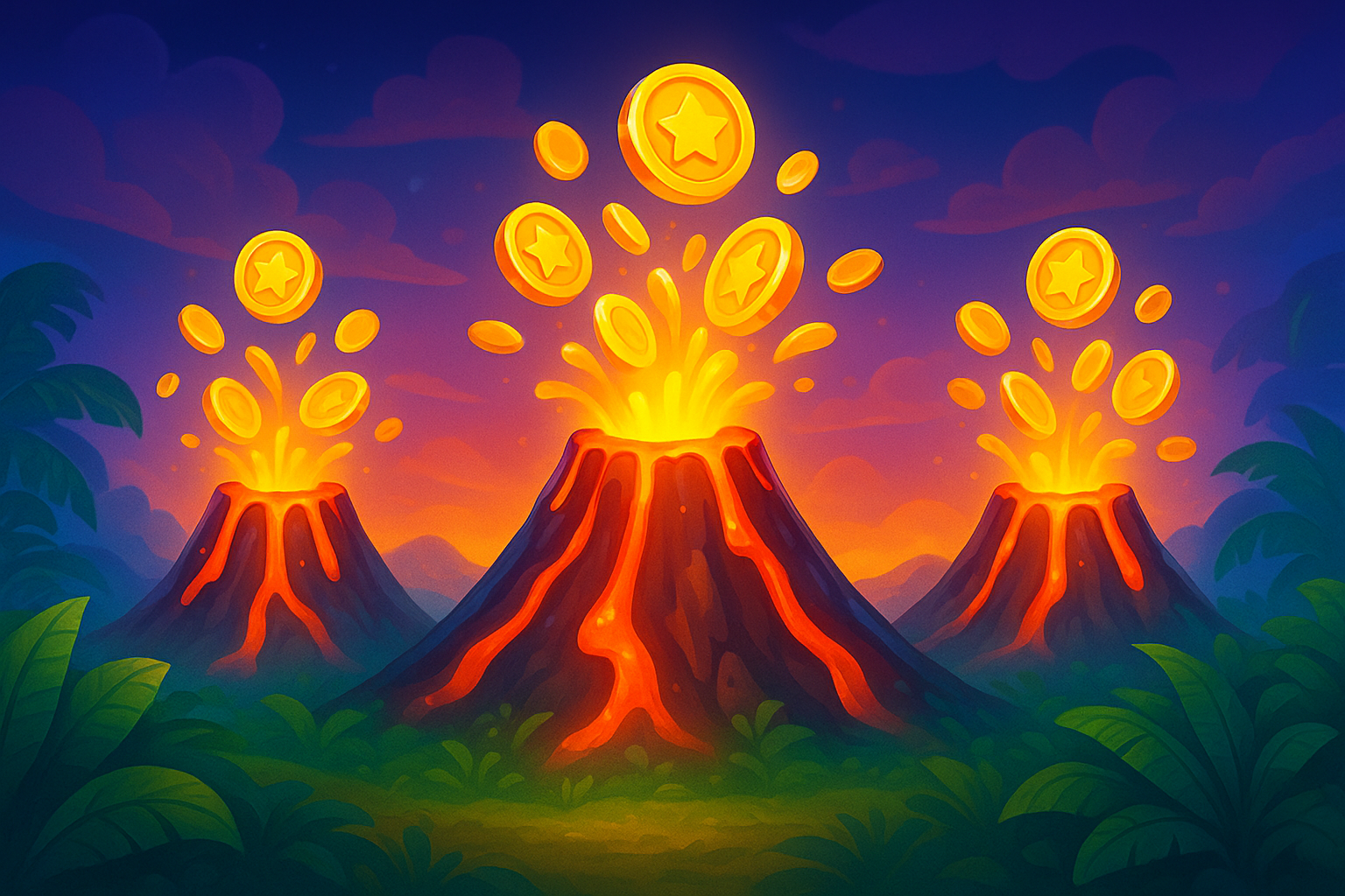 3 Coin Volcanoes